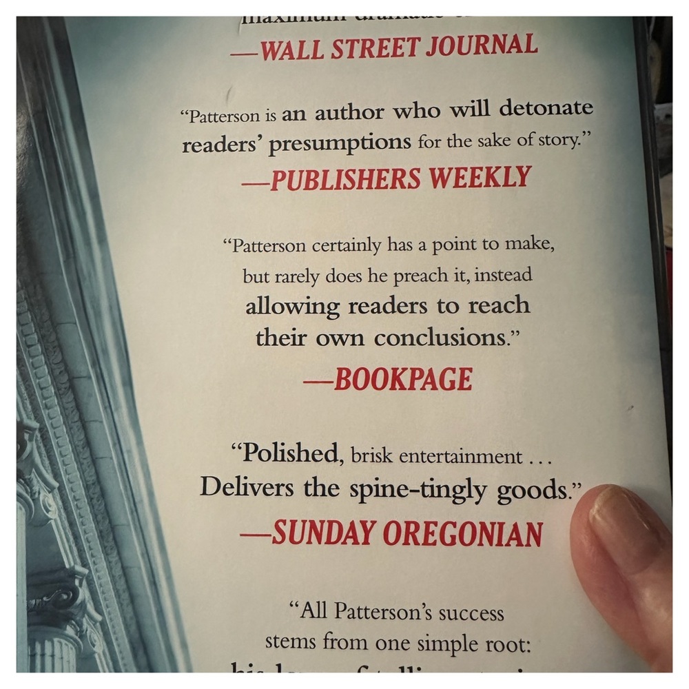 James Patterson “Juror #3” Riveting, great book
EUC used, excellent condition. - Picture 4 of 5